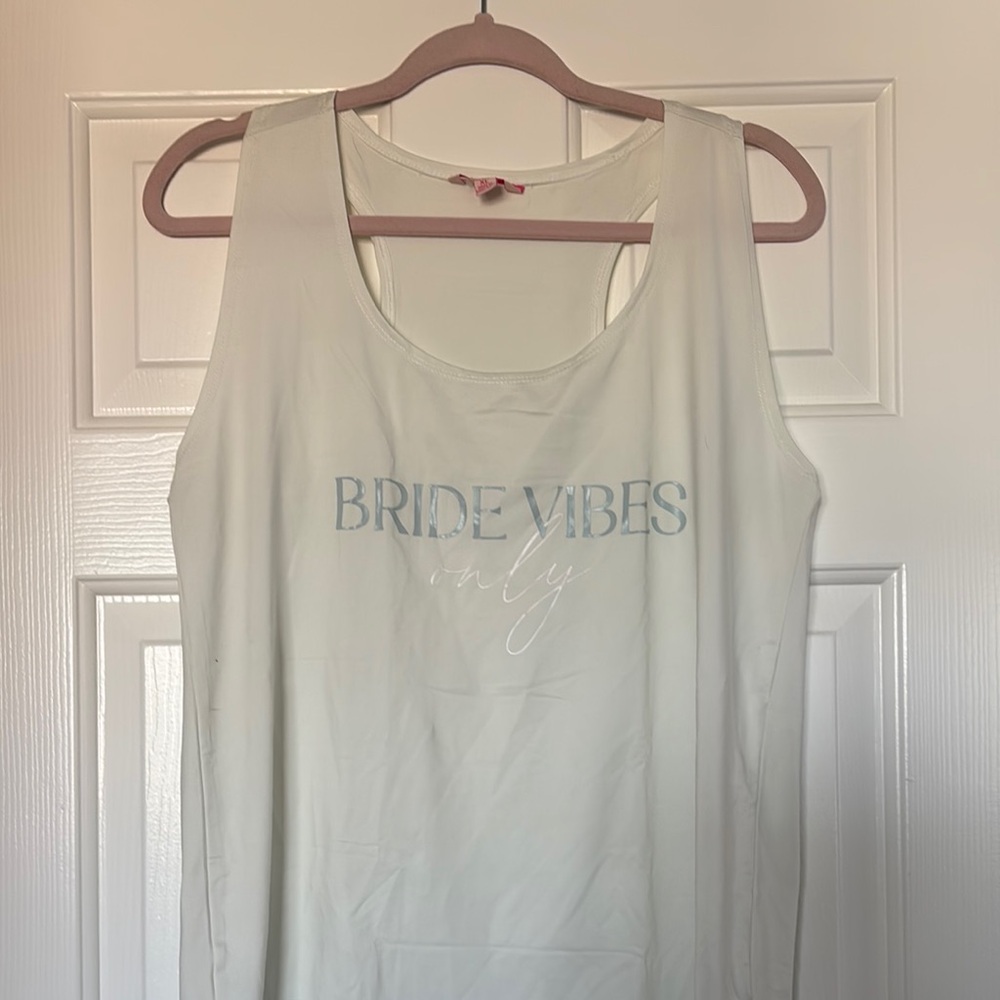 White 'Bride Vibes Only' Tank Top